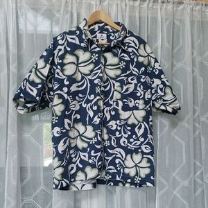 Navy Floral Button Down Shirt